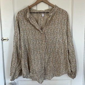 Old Navy Long Sleeve Floral Blouse